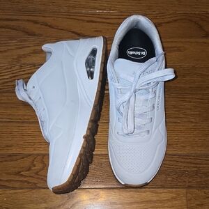 White Sneakers with Gum Sole